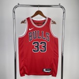 Chicago Bulls Red #33 PIPPEN 1:1 Quality NBA  Season Jerseys  2023