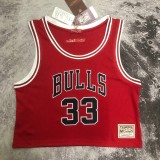 Chicago Bulls  Red Women #33 PIPPEN 1:1 Quality NBA  Season Jerseys