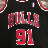 Chicago Bulls Black   #91 RODMAN 1:1 Quality NBA  Season Jerseys  1998
