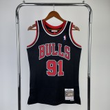 Chicago Bulls Black   #91 RODMAN 1:1 Quality NBA  Season Jerseys  1998