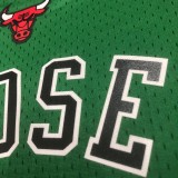 Retro Chicago Bulls  Green  #1 ROSE 1:1 Quality NBA  Season Jerseys 2008-2009