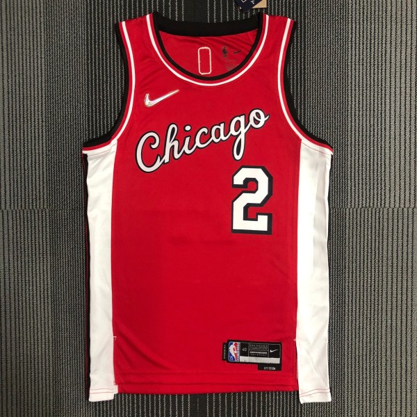Chicago Bulls City Edition  Red #2 BALL 1:1 Quality NBA  Season Jerseys  2022