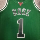 Retro Chicago Bulls  Green  #1 ROSE 1:1 Quality NBA  Season Jerseys 2008-2009