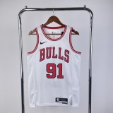 Chicago Bulls White  #91 RODMAN 1:1 Quality NBA  Season Jerseys  2023