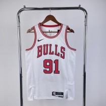 Chicago Bulls White  #91 RODMAN 1:1 Quality NBA  Season Jerseys  2023