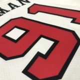 Chicago Bulls White #91 RODMAN  CARUSO 1:1 Quality NBA  Season Jerseys  75 Year