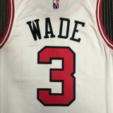Chicago Bulls White #3 WADE 1:1 Quality NBA  Season Jerseys  75 Year