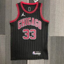 Chicago Bulls Black #33 PIPPEN 1:1 Quality NBA  Season Jerseys  75 Year