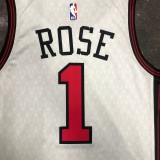 Chicago Bulls City Edition  White  #1  ROSE 1:1 Quality NBA  Season Jerseys  2023