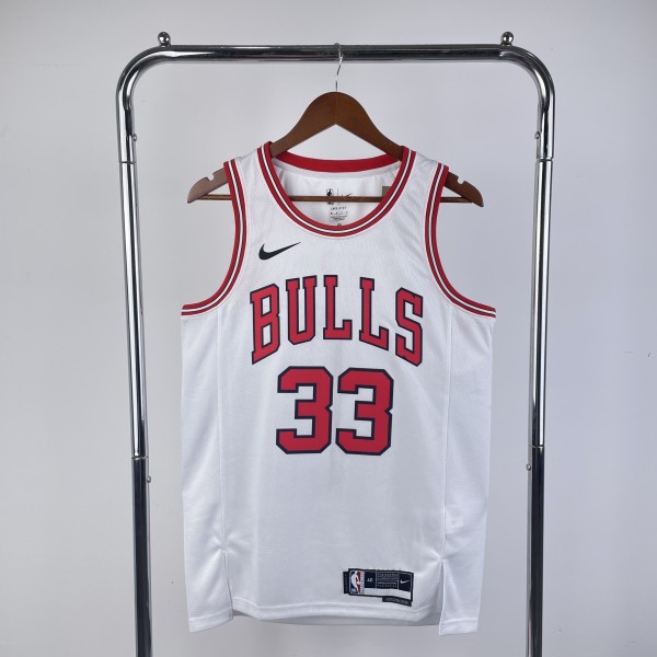Chicago Bulls White  #33 PIPPEN 1:1 Quality NBA  Season Jerseys  2023