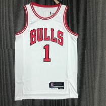Chicago Bulls White #1 ROSE 1:1 Quality NBA  Season Jerseys  75 Year