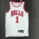 Chicago Bulls White #1 ROSE 1:1 Quality NBA  Season Jerseys  75 Year