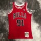 Chicago Bulls Red #91 RODMAN 1:1 Quality NBA  Season Jerseys  1998