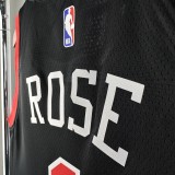 Chicago Bulls Black City Edition #1 ROSE 1:1 Quality NBA  Season Jerseys 2024