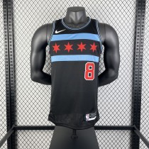 Retro Chicago Bulls  City Edition Black #8  LIVINE 1:1 Quality NBA  Season Jerseys 2019