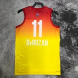 Chicago Bulls Yellow ALL-STAR #11 DEROZAN 1:1 Quality NBA  Season Jerseys  2023
