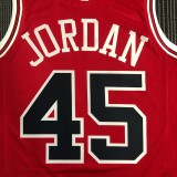 Chicago Bulls Red #45 JORDAN 1:1 Quality NBA  Season Jerseys  75 Year