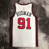 Chicago Bulls White City Edition  #91 RODMAN 1:1 Quality NBA  Season Jerseys  2023