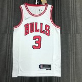 Chicago Bulls White #3 WADE 1:1 Quality NBA  Season Jerseys  75 Year