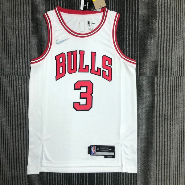 Chicago Bulls White #3 WADE 1:1 Quality NBA  Season Jerseys  75 Year