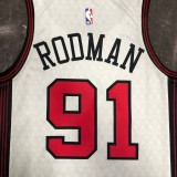 Chicago Bulls White City Edition  #91 RODMAN 1:1 Quality NBA  Season Jerseys  2023