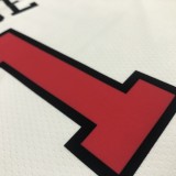 Chicago Bulls White #1 ROSE 1:1 Quality NBA  Season Jerseys  75 Year