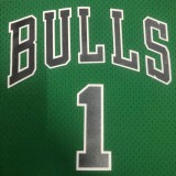 Retro Chicago Bulls  Green  #1 ROSE 1:1 Quality NBA  Season Jerseys 2008-2009
