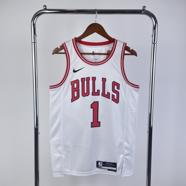 Chicago Bulls White  #1 ROSE 1:1 Quality NBA  Season Jerseys  2023