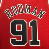 Chicago Bulls  Red Women #91 RODMAN 1:1 Quality NBA  Season Jerseys