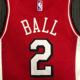 Chicago Bulls City Edition  Red #2 BALL 1:1 Quality NBA  Season Jerseys  2022