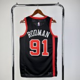 Chicago Bulls Black City Edition #91 RODMAN 1:1 Quality NBA  Season Jerseys 2024