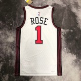 Chicago Bulls City Edition  White  #1  ROSE 1:1 Quality NBA  Season Jerseys  2023