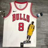 Chicago Bulls White #8 LAVINE WADE 1:1 Quality NBA  Season Jerseys