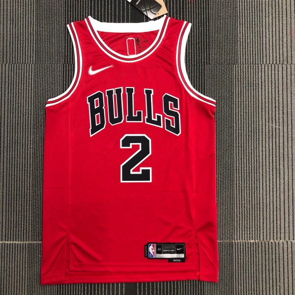 Chicago Bulls Red #2 BALL 1:1 Quality NBA  Season Jerseys  75 Year