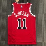 Chicago Bulls Red #11 DEROZAN 1:1 Quality NBA  Season Jerseys  75 Year