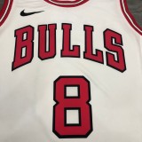 Chicago Bulls White #8 LAVINE WADE 1:1 Quality NBA  Season Jerseys