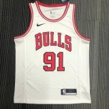 Chicago Bulls While #91 RODMAN 1:1 Quality NBA  Season Jerseys