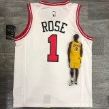 Chicago Bulls White #1 ROSE  1:1 Quality NBA  Season Jerseys