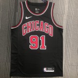 Chicago Bulls Black #91 RODMAN 1:1 Quality NBA  Season Jerseys