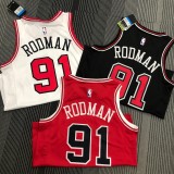 Chicago Bulls Red #91 RODMAN 1:1 Quality NBA  Season Jerseys