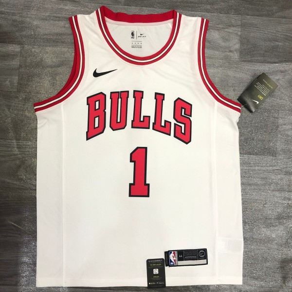Chicago Bulls White #1 ROSE  1:1 Quality NBA  Season Jerseys