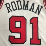 Chicago Bulls While #91 RODMAN 1:1 Quality NBA  Season Jerseys