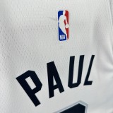 San Antonio Spurs White #3 PAUL  1:1 Quality NBA  Season Jerseys