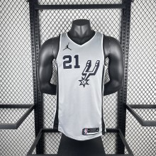 San Antonio Spurs Grey #21 DUNCAN  1:1 Quality NBA  Season Jerseys 2021