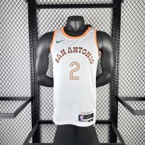 San Antonio Spurs City Edition White #2 LEONARD 1:1 Quality NBA  Season Jerseys 2024