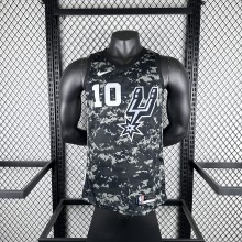 San Antonio Spurs camouflage #10 SOCHAN 1:1 Quality NBA  Season Jerseys