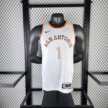 San Antonio Spurs City Edition White #1 WEMBANYAMA 1:1 Quality NBA  Season Jerseys 2024