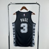 San Antonio Spurs JORDAN Black #3 PAUL  1:1 Quality NBA  Season Jerseys 2023