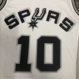 San Antonio Spurs Retro White #10 RODMAN 1:1 Quality NBA  Season Jerseys 1993-1994