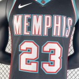 Memphis Grizzlies  Retro  Blue #23 ROSE  1:1 Quality NBA Jerseys 2021